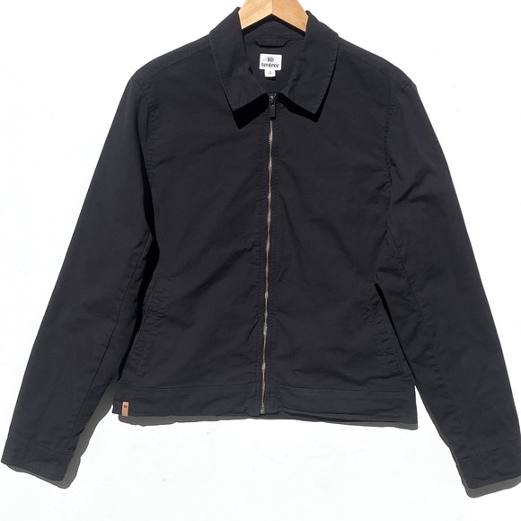 TENTREE Men’s Harrington Zip Front Black Jacket Size Medium - Picture 7 of 11